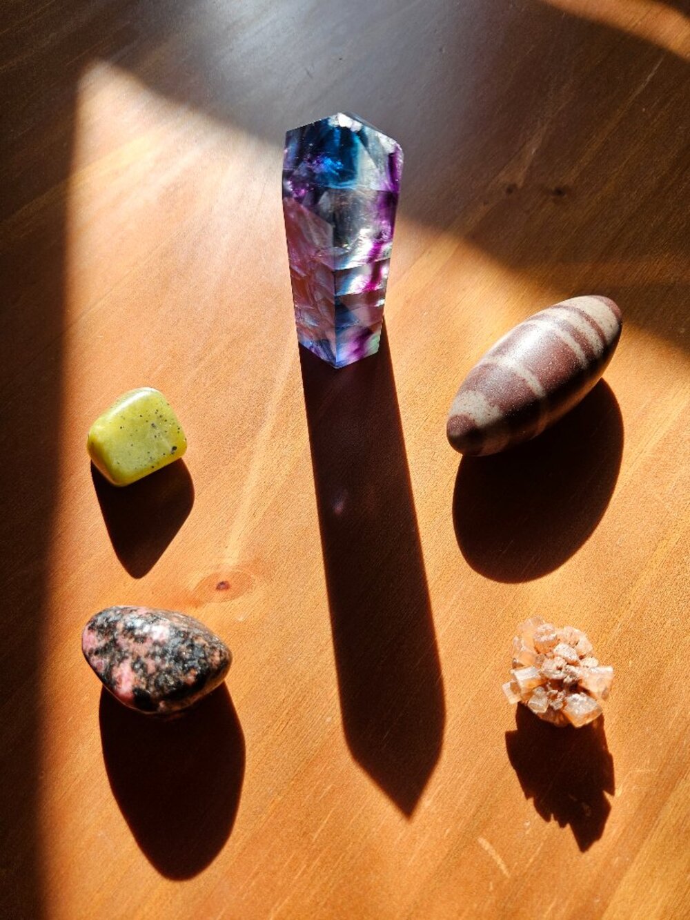 Crystal Grounding & Balance Starter Set | Fluorite, Rhodonite + More